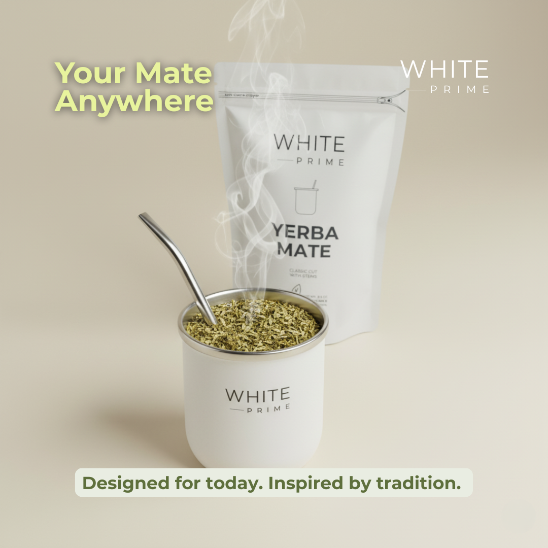 Mate de acero inoxidable de doble pared 6 oz | WHITE Prime