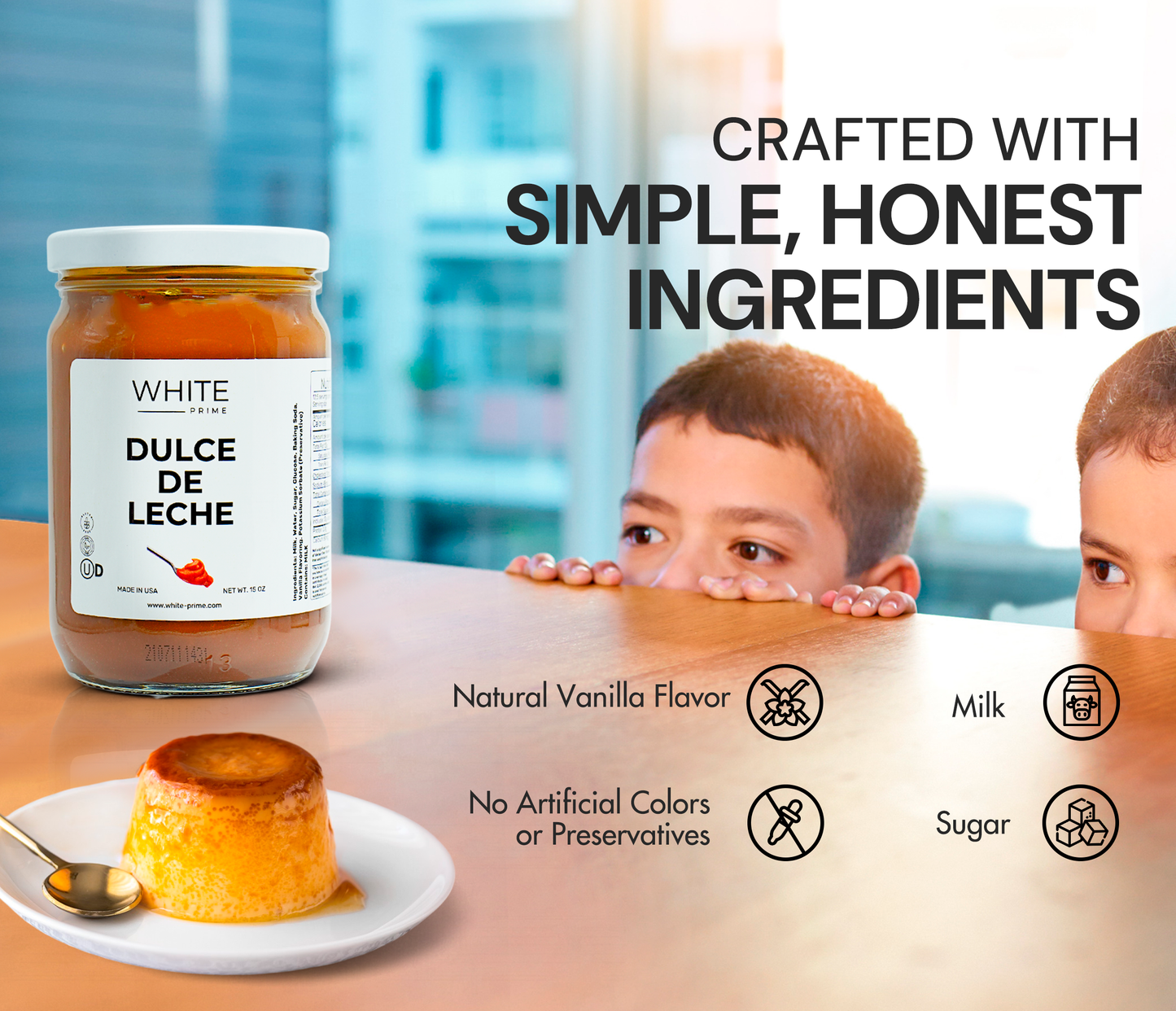 Dulce de Leche 15 oz | Estilo Argentino | Sin gluten ni aceite de palma | WHITE Prime