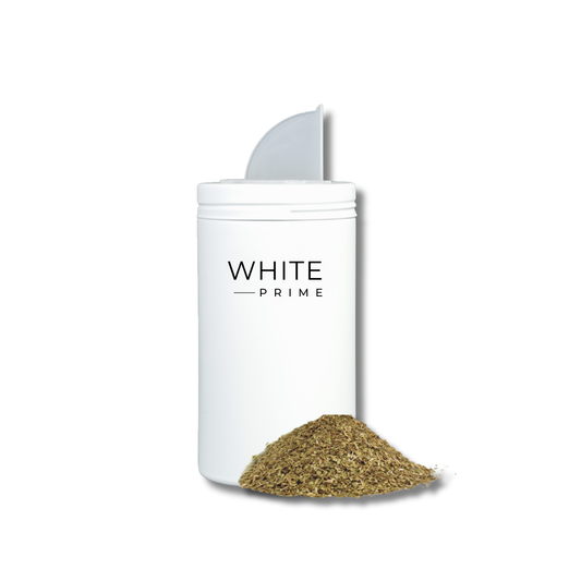 Yerba Mate Container with Precision Spout – Stainless Steel 20 oz Dispenser | WHITE Prime