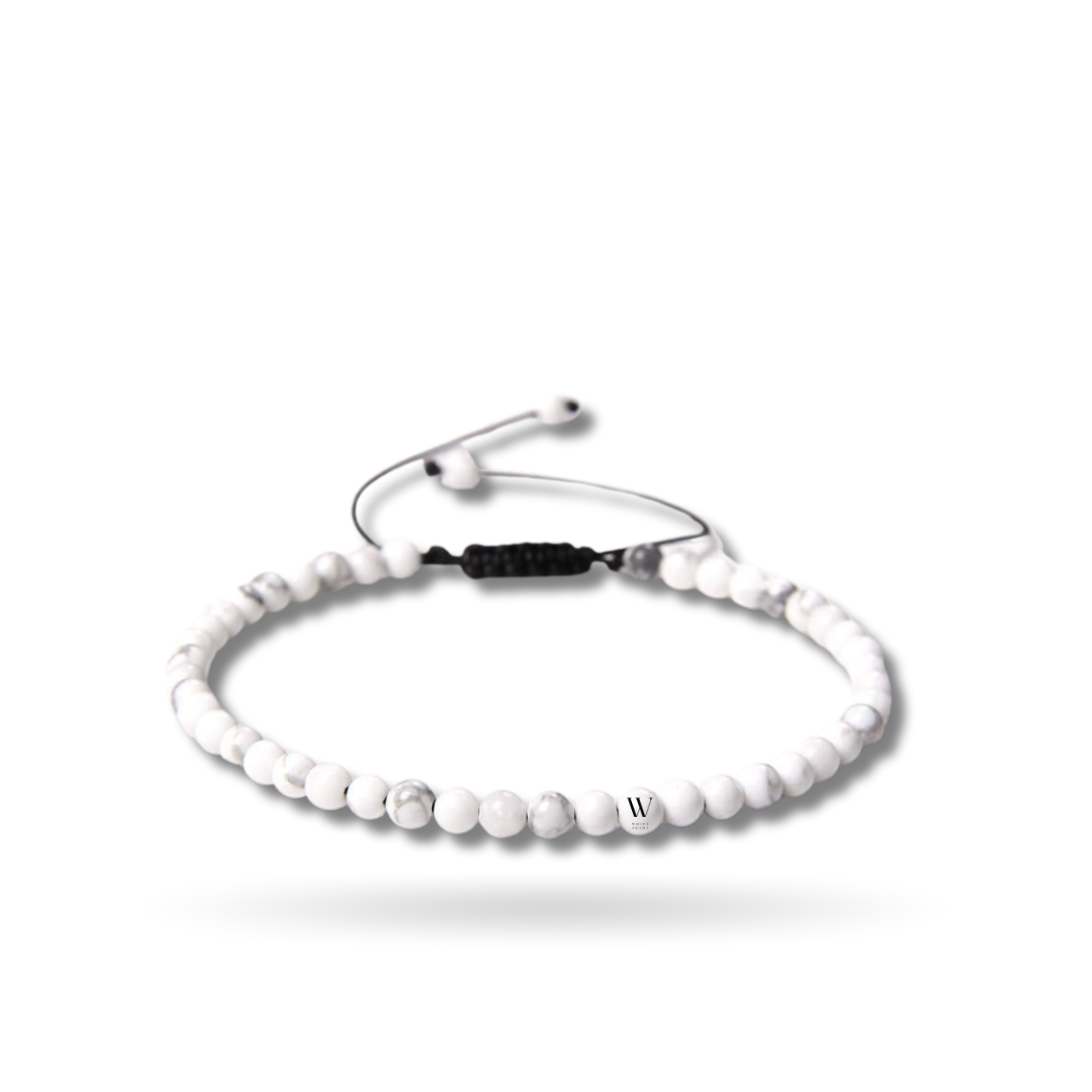 Pulsera de cuentas para mujer y hombre | WHITE Prime