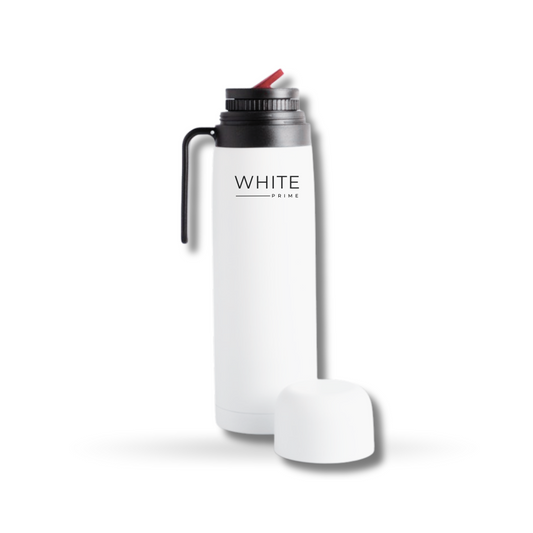 32 oz Thermos for Mate | Water Bottle | WHITE Prime