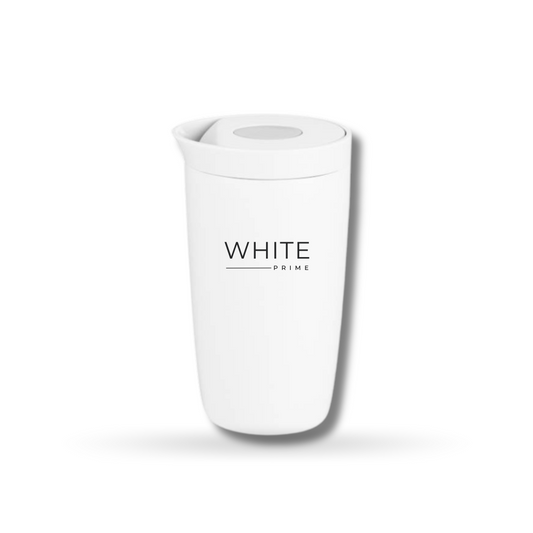 12 oz Coffee Mug | Push Button System | WHITE Prime