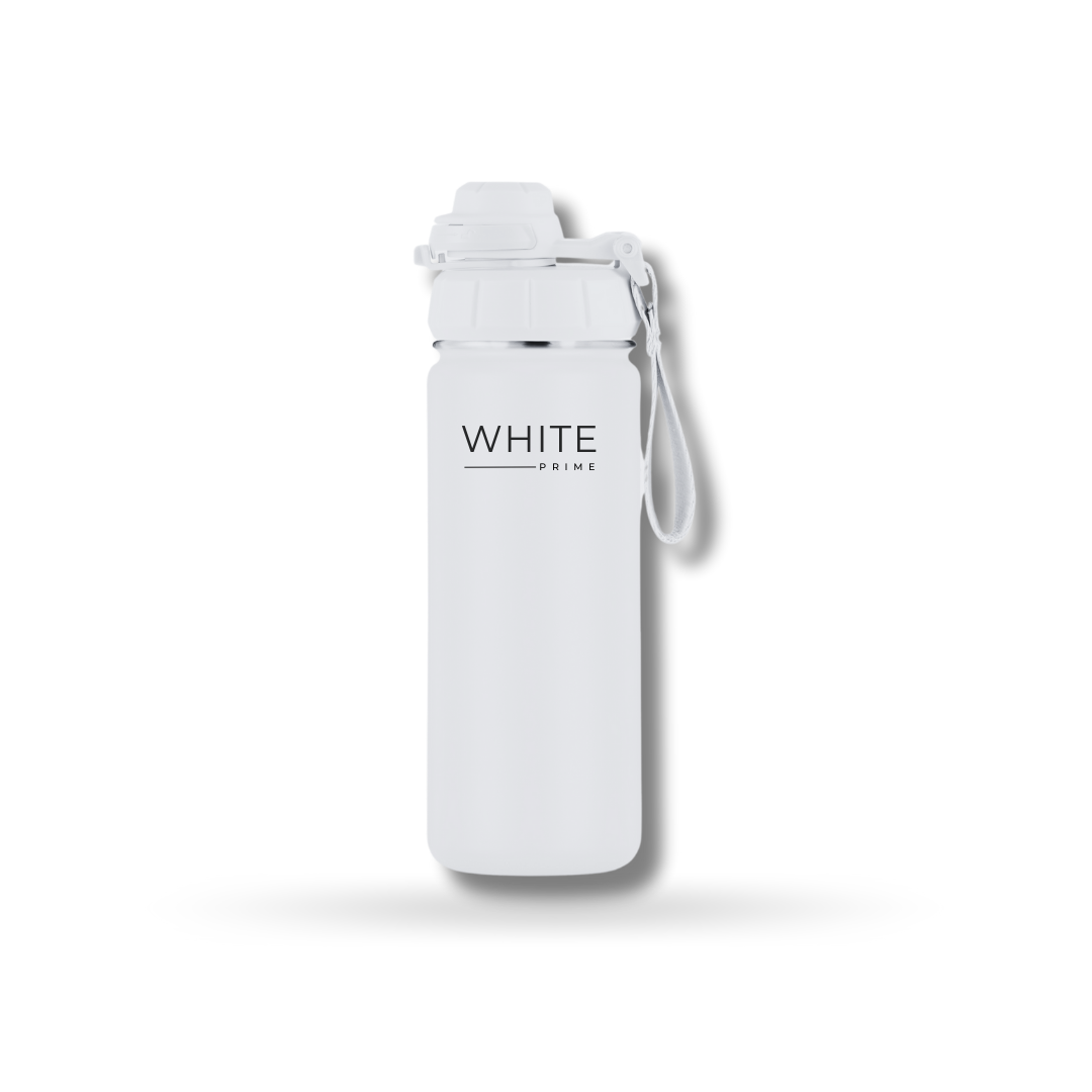 18 oz Water Bottle | Wide Mouth | WHITE Prime Drinkware Flasks