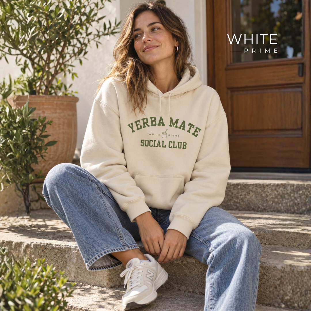 WHITE PRIME Yerba Mate Social Club Hoodie