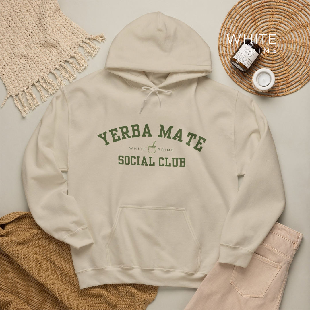 WHITE PRIME Yerba Mate Social Club Hoodie
