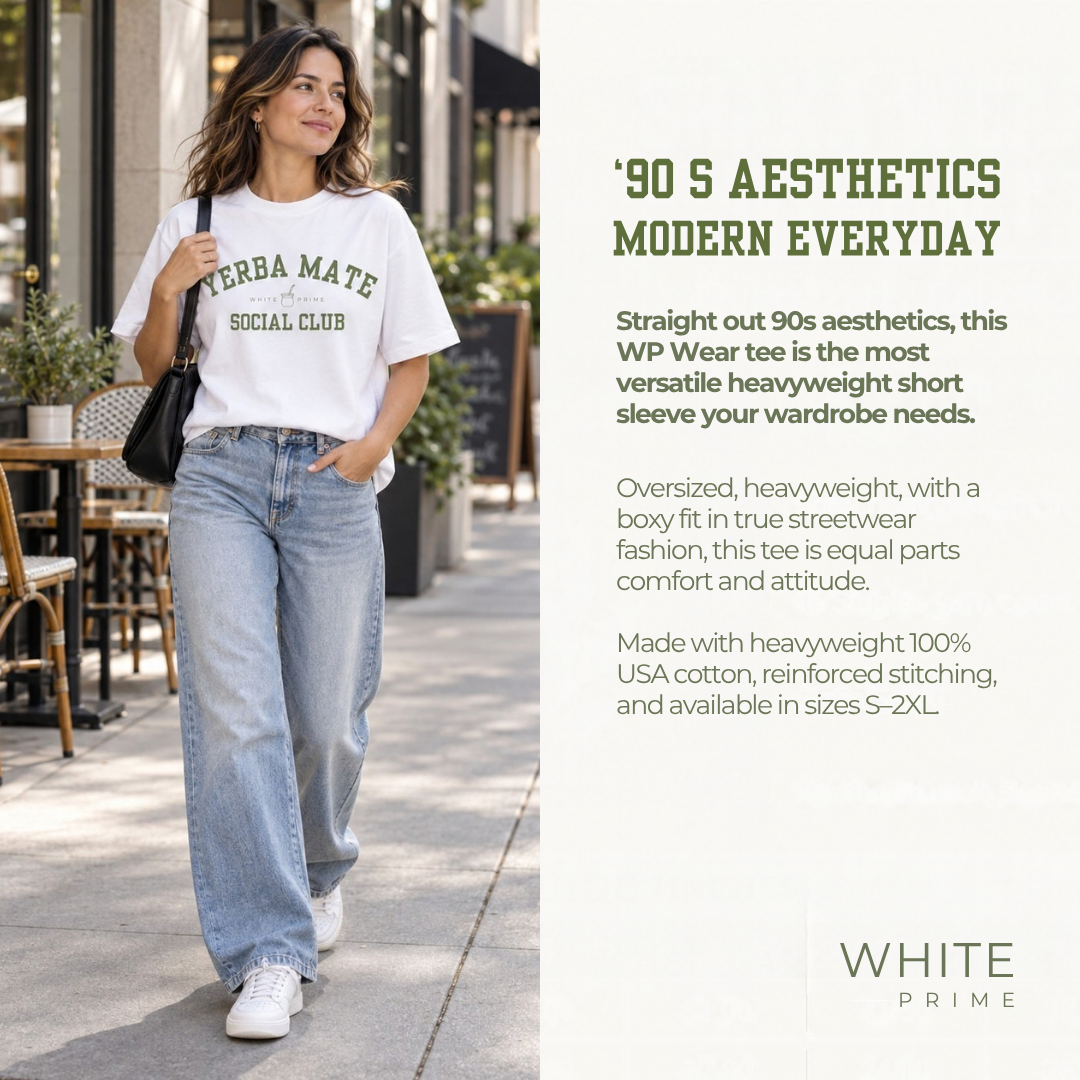 WHITE PRIME Yerba Mate Social Club T-Shirt