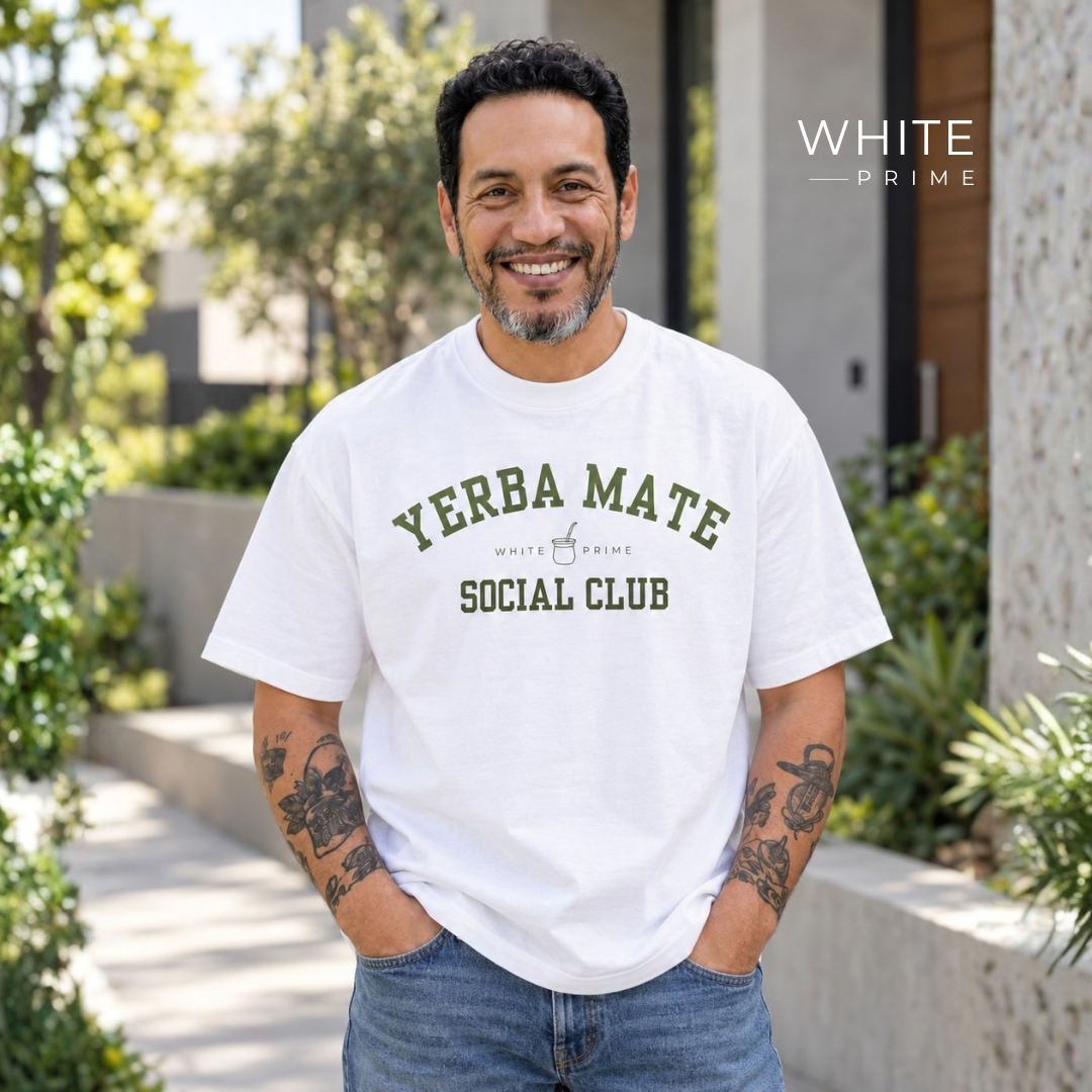 WHITE PRIME Yerba Mate Social Club T-Shirt
