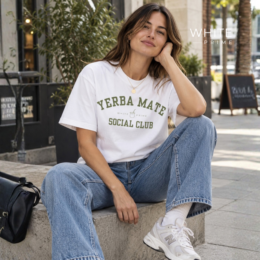 WHITE PRIME Yerba Mate Social Club T-Shirt