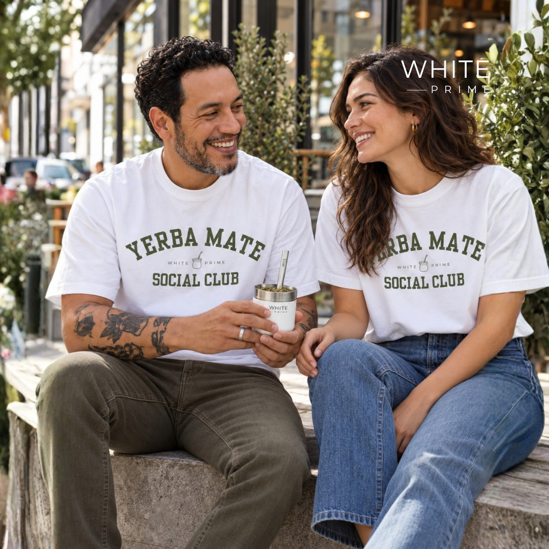 WHITE PRIME Yerba Mate Social Club T-Shirt