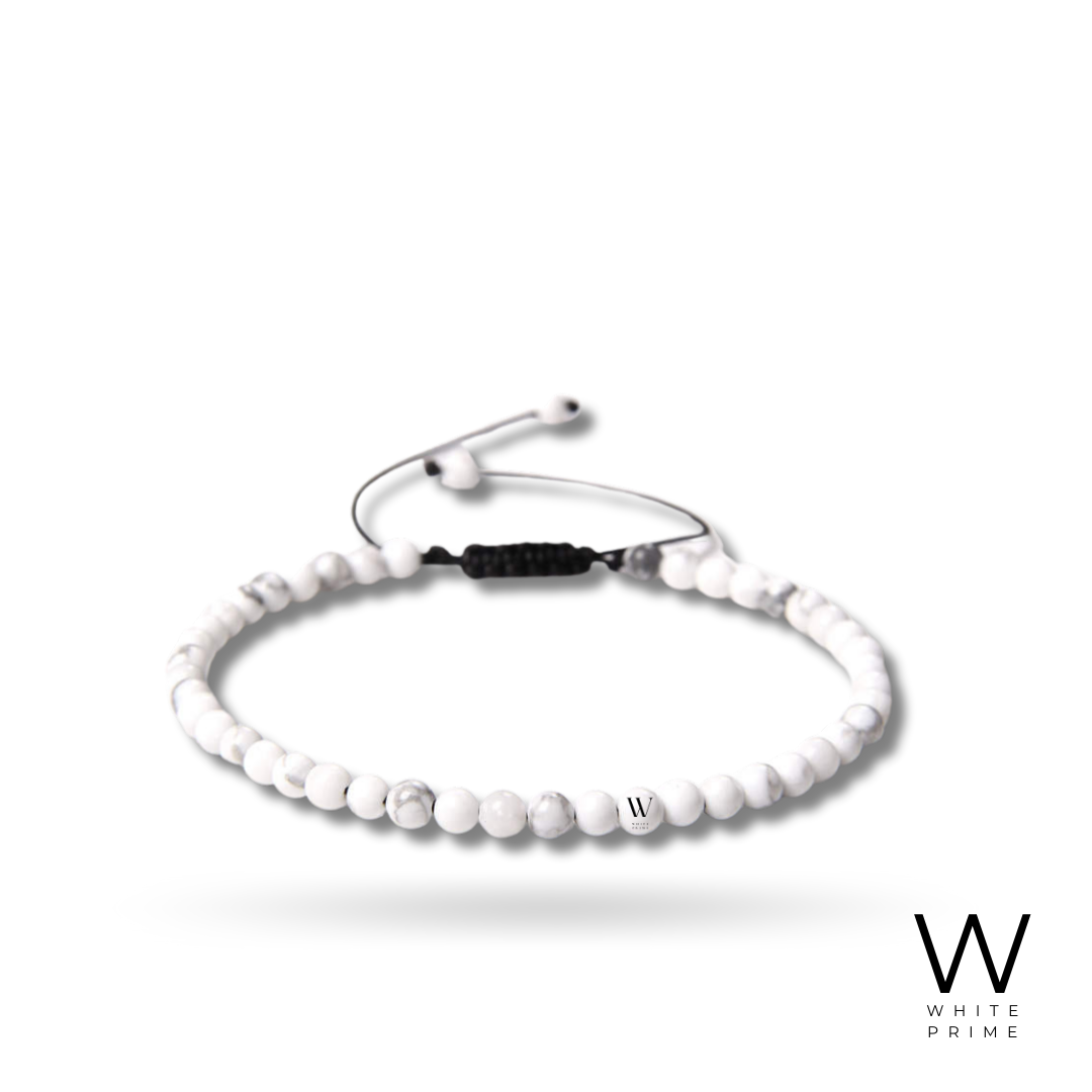 Pulsera de cuentas para mujer y hombre | WHITE Prime