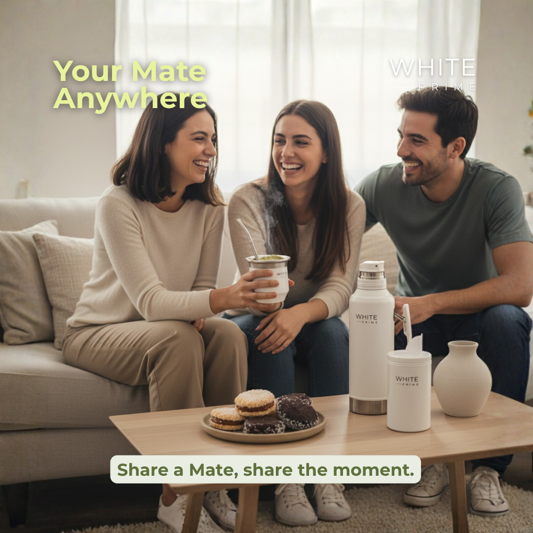 Termo de acero inoxidable 1.2 L | Con tapón antigoteo | WHITE Prime