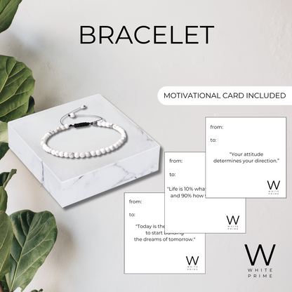 Bead Bracelet for Women and Man | WHITE Prime