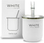 Yerba Mate Gourd | Stainless Steel Double Wall Cup for Mate | 6 oz Yerba Mate Cup | WHITE Prime