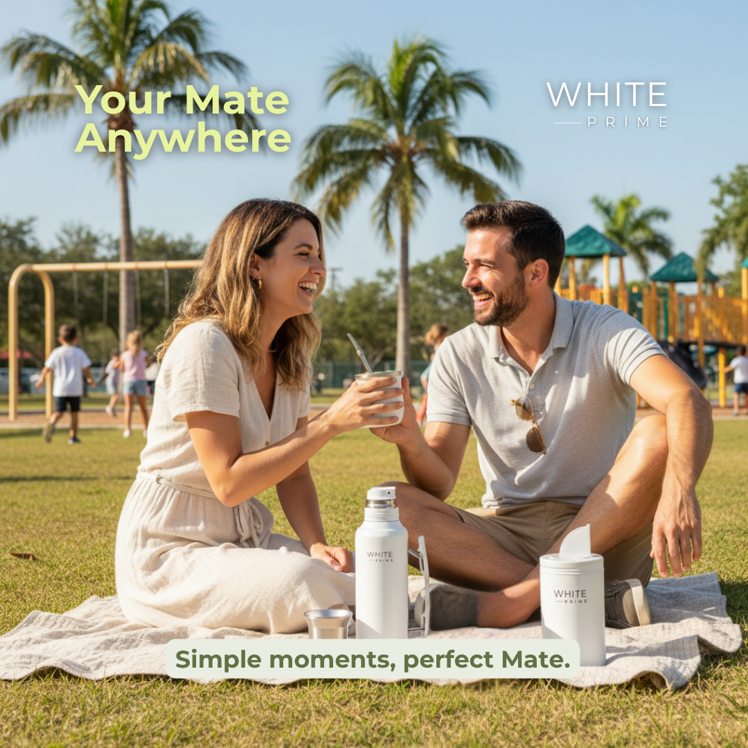 Termo de acero inoxidable 1.2 L | Con tapón antigoteo | WHITE Prime