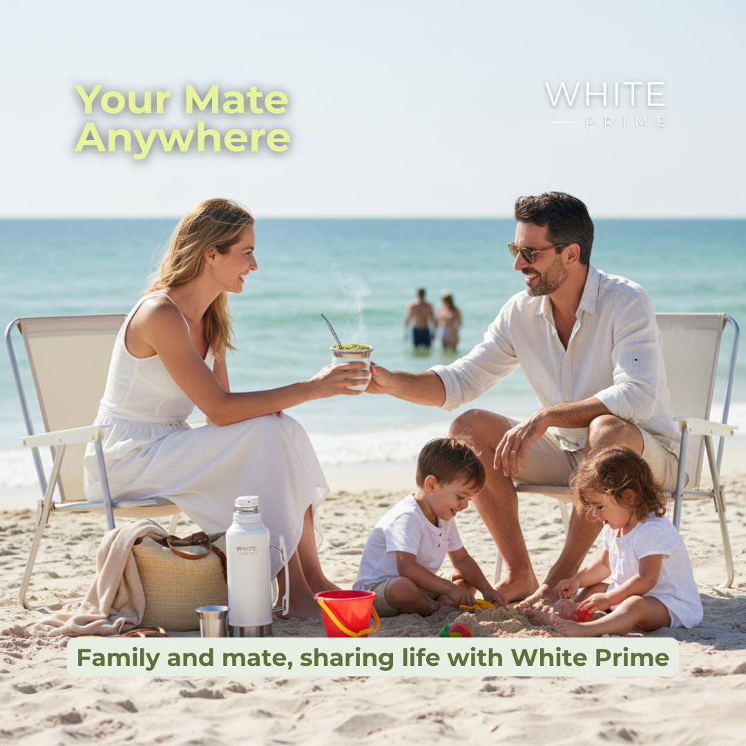 Mate de acero inoxidable de doble pared 8 oz | WHITE Prime