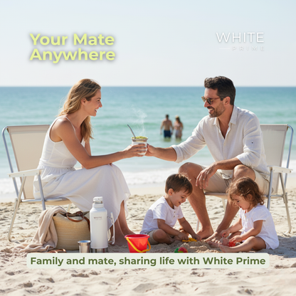 Mate de acero inoxidable de doble pared 8 oz | WHITE Prime