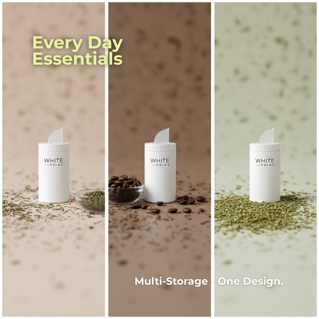 Contenedor de acero inoxidable 16 oz para Yerba Mate, té o café con pico vertedor| Yerbera | WHITE Prime