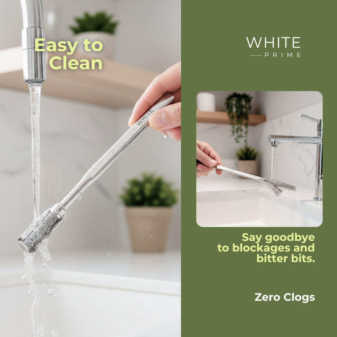 Bombilla de acero inoxidable con resorte para Yerba Mate | WHITE Prime