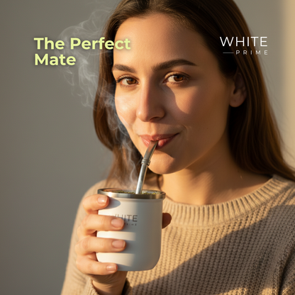Mate de acero inoxidable de doble pared 6 oz | WHITE Prime