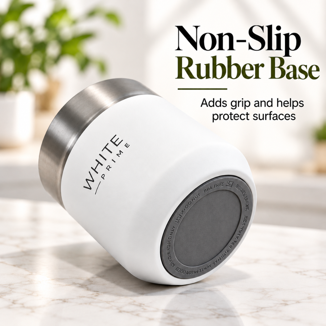 WHITE Prime Yerba Mate Cup 6.5 oz with Bombilla | Stainless Steel Mate Gourd