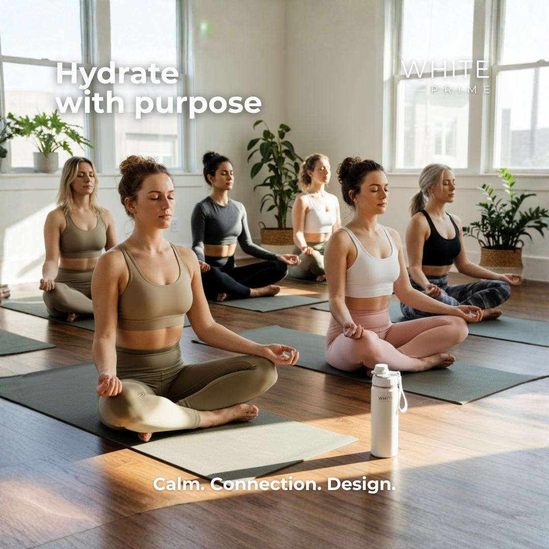 18 oz Insulated Water Bottle | WHITE Prime