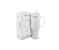 40 oz Tumbler | 100% Leak Proof | Simple Elegant Modern | Stainless Steel Double Wall Tumbler with handle | Reusable Water Bottle | Cupholder Friendly | Drinkware Flasks | WHITE Prime